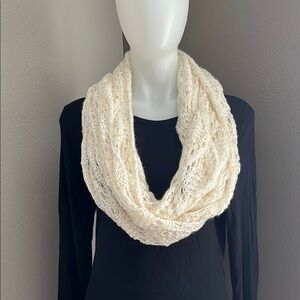 Faded Glory Cream Knit Infinity Scarf